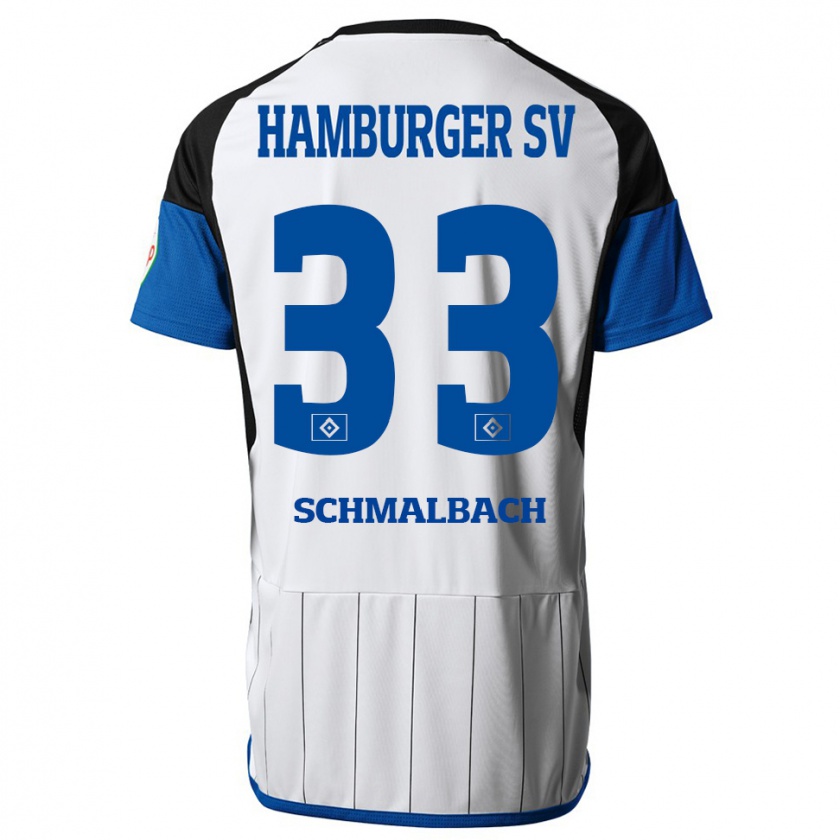 Kandiny Dames Sebastian Schmalbach #33 Wit Thuisshirt Thuistenue 2023/24 T-Shirt België