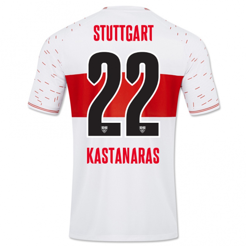 Kandiny Dames Thomas Kastanaras #22 Wit Thuisshirt Thuistenue 2023/24 T-Shirt België