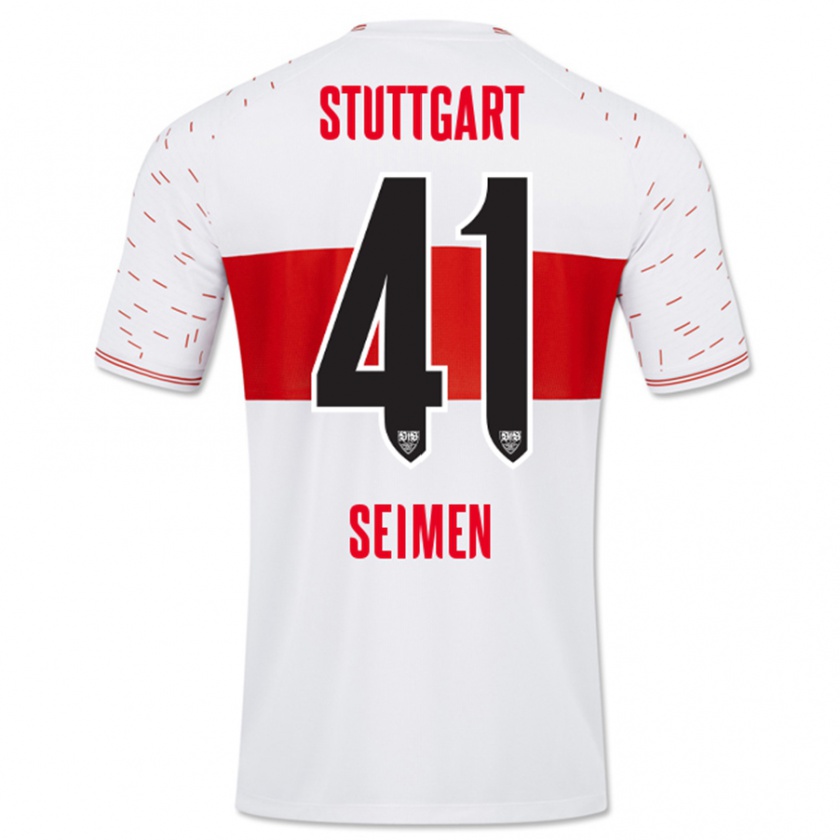 Kandiny Donna Maglia Dennis Seimen #41 Bianco Kit Gara Home 2023/24 Maglietta