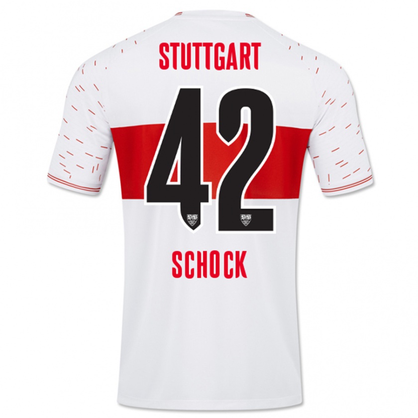 Kandiny Dames Florian Schock #42 Wit Thuisshirt Thuistenue 2023/24 T-Shirt België