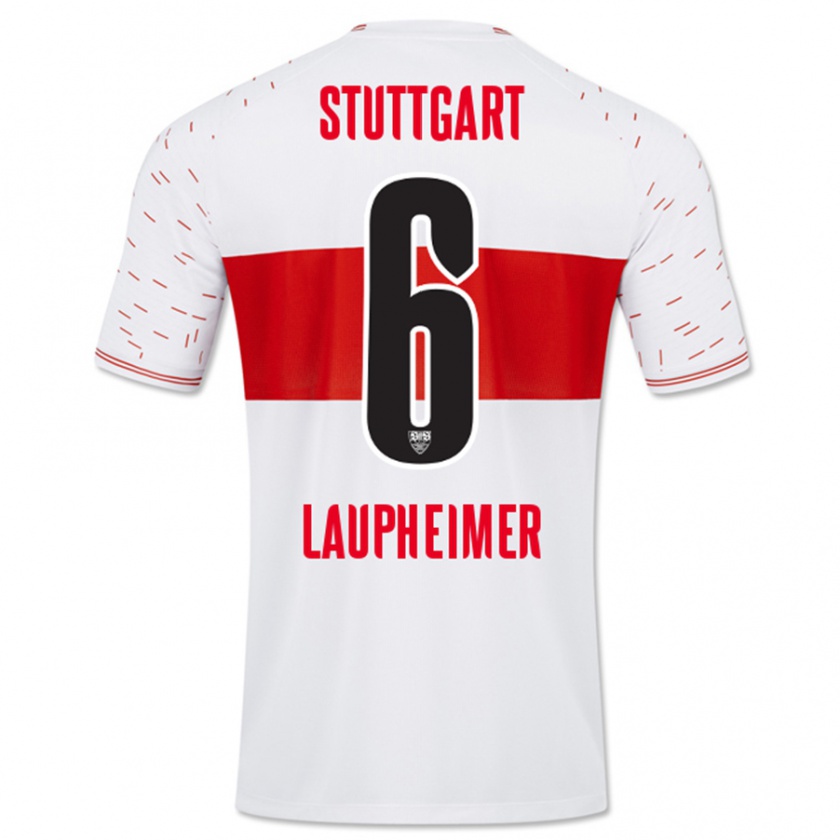 Kandiny Dames Lukas Laupheimer #6 Wit Thuisshirt Thuistenue 2023/24 T-Shirt België