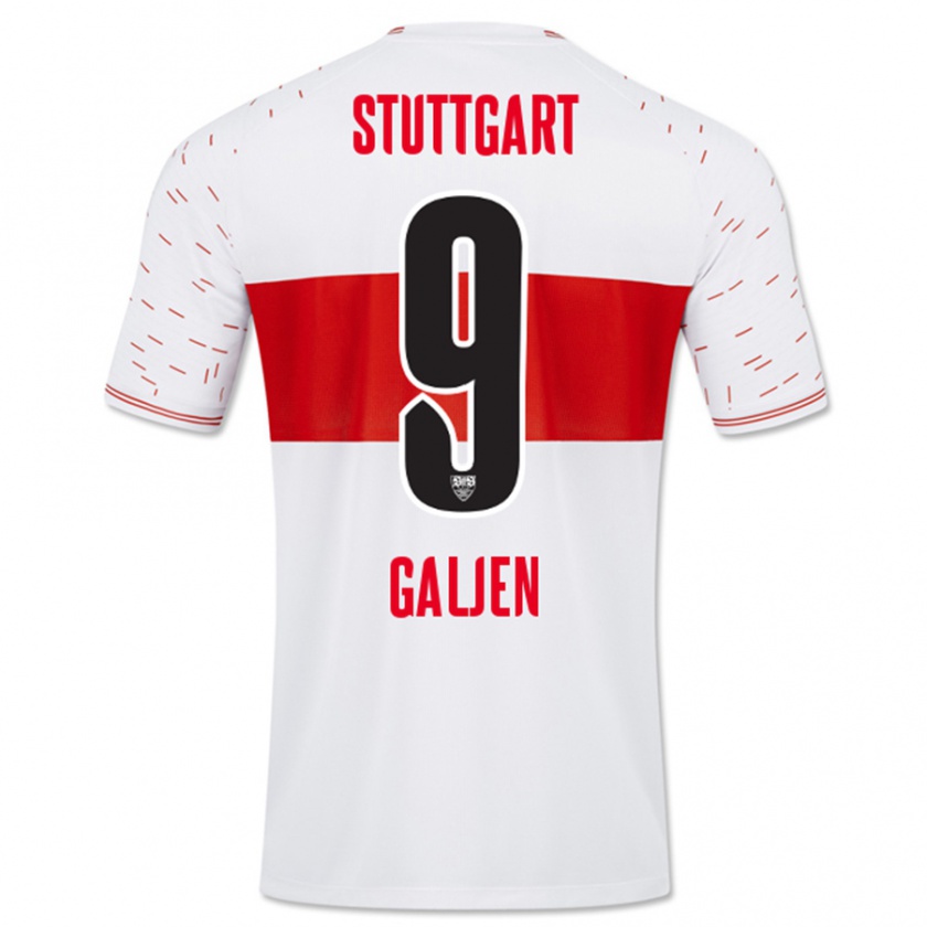 Kandiny Mujer Camiseta Dejan Galjen #9 Blanco 1ª Equipación 2023/24 La Camisa