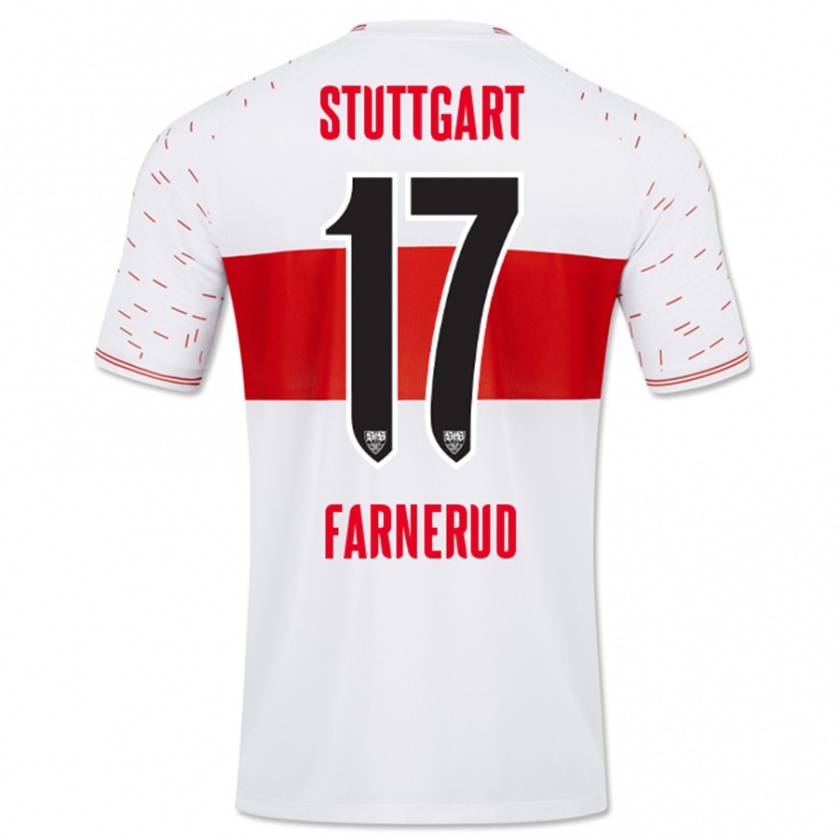 Kandiny Mujer Camiseta Colin Farnerud #17 Blanco 1ª Equipación 2023/24 La Camisa