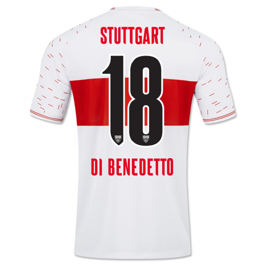 Kandiny Dames Samuele Di Benedetto #18 Wit Thuisshirt Thuistenue 2023/24 T-Shirt België