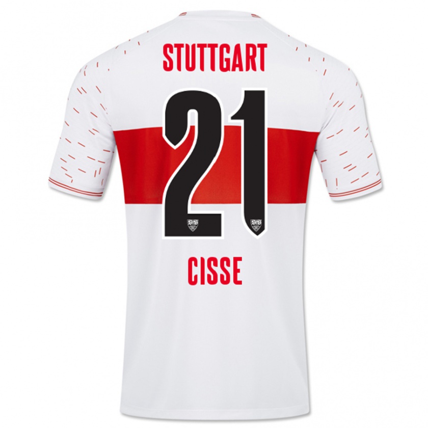 Kandiny Dames Moussa Cissé #21 Wit Thuisshirt Thuistenue 2023/24 T-Shirt België