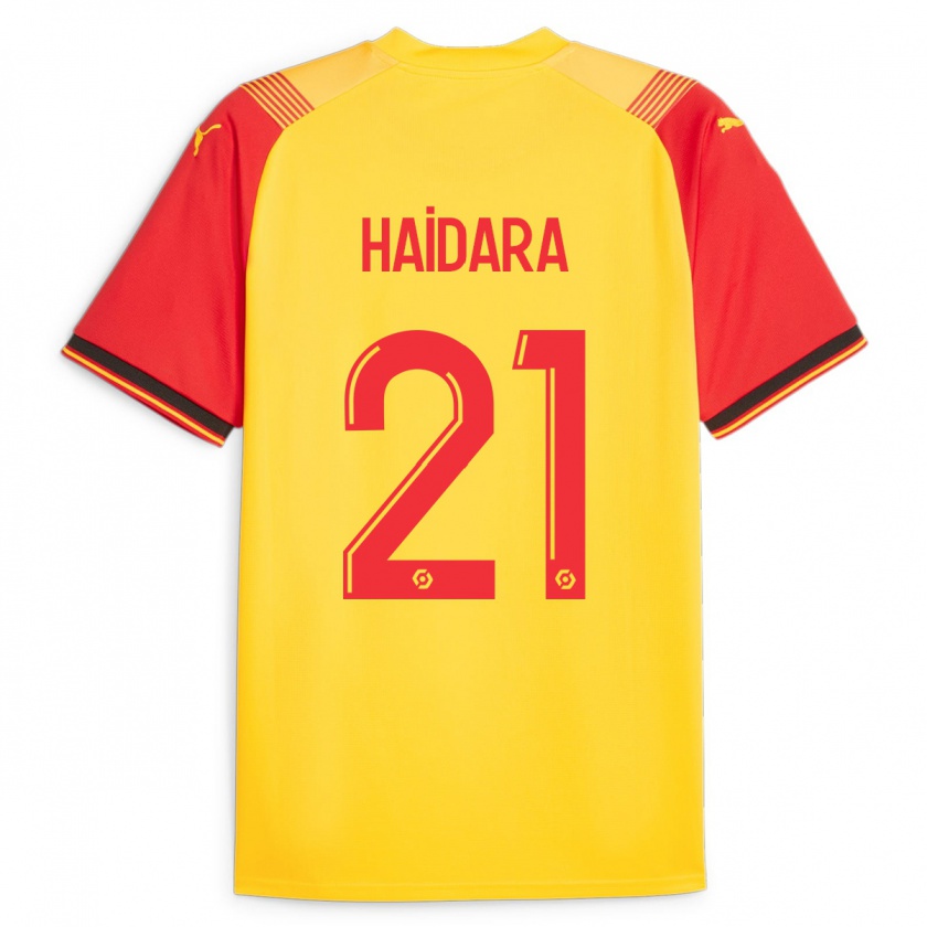 Kandiny Dames Massadio Haidara #21 Geel Thuisshirt Thuistenue 2023/24 T-Shirt België