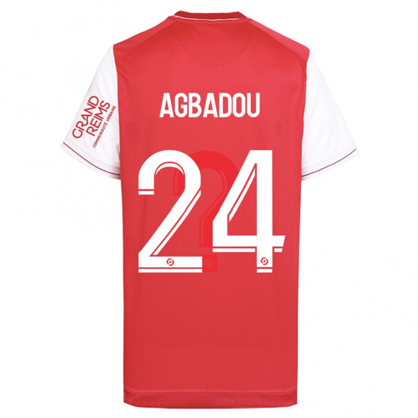 Kandiny Mujer Camiseta Emmanuel Agbadou #24 Rojo 1ª Equipación 2023/24 La Camisa