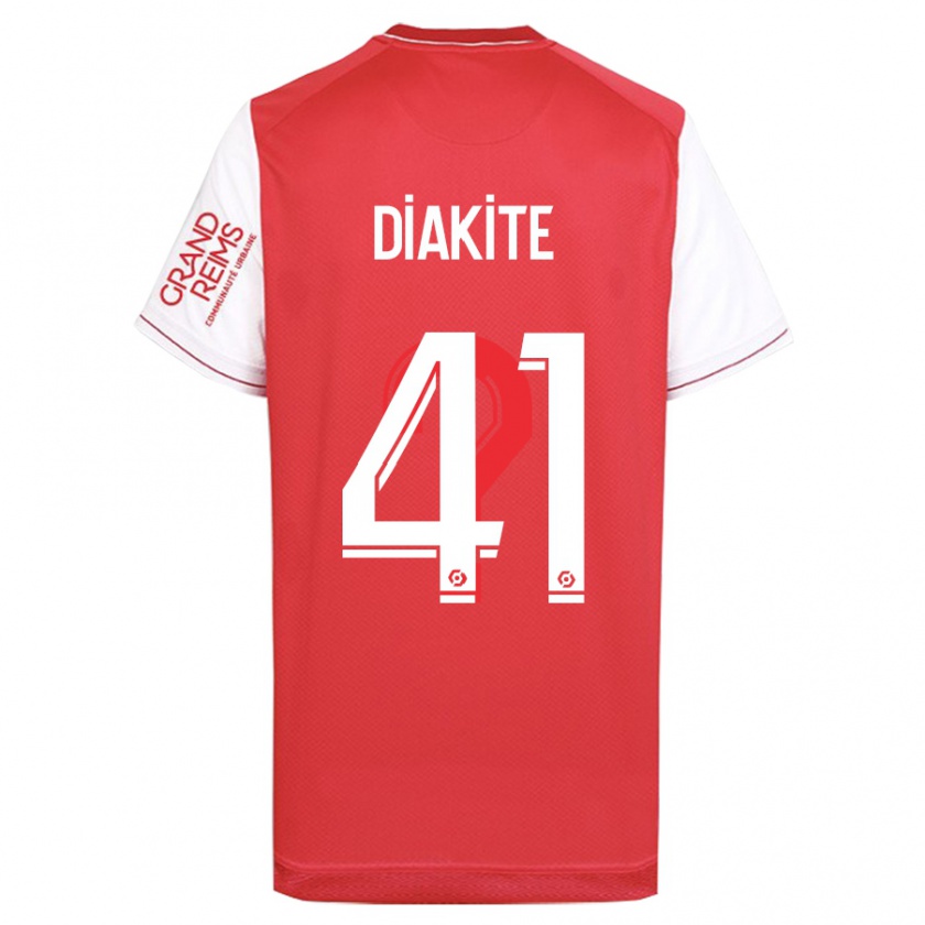 Kandiny Mujer Camiseta Ibrahim Diakité #41 Rojo 1ª Equipación 2023/24 La Camisa