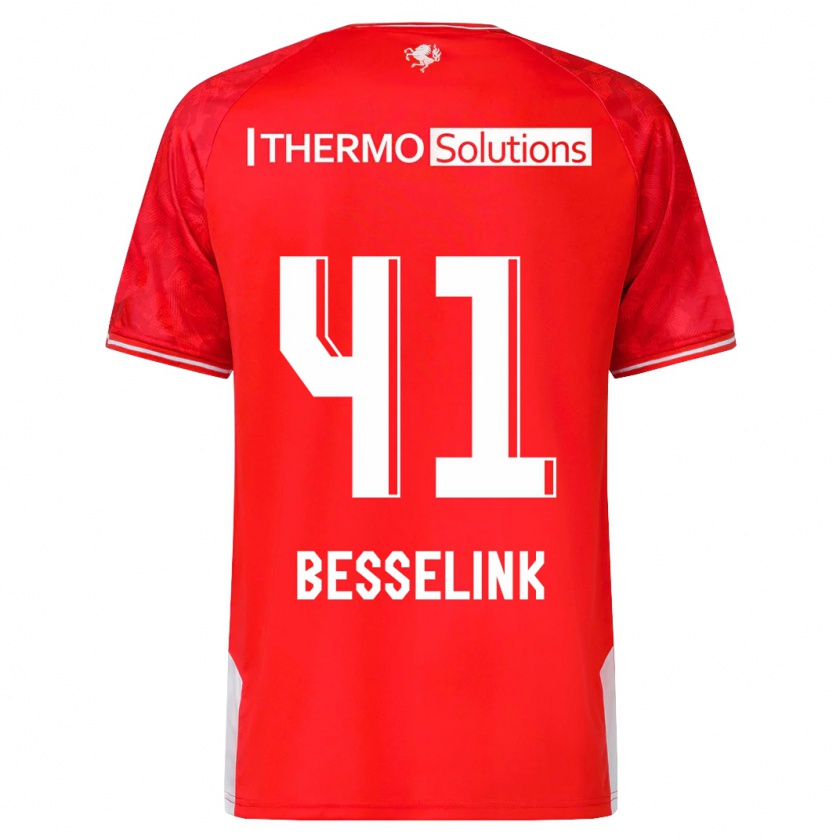 Kandiny Mujer Camiseta Gijs Besselink #41 Rojo 1ª Equipación 2023/24 La Camisa