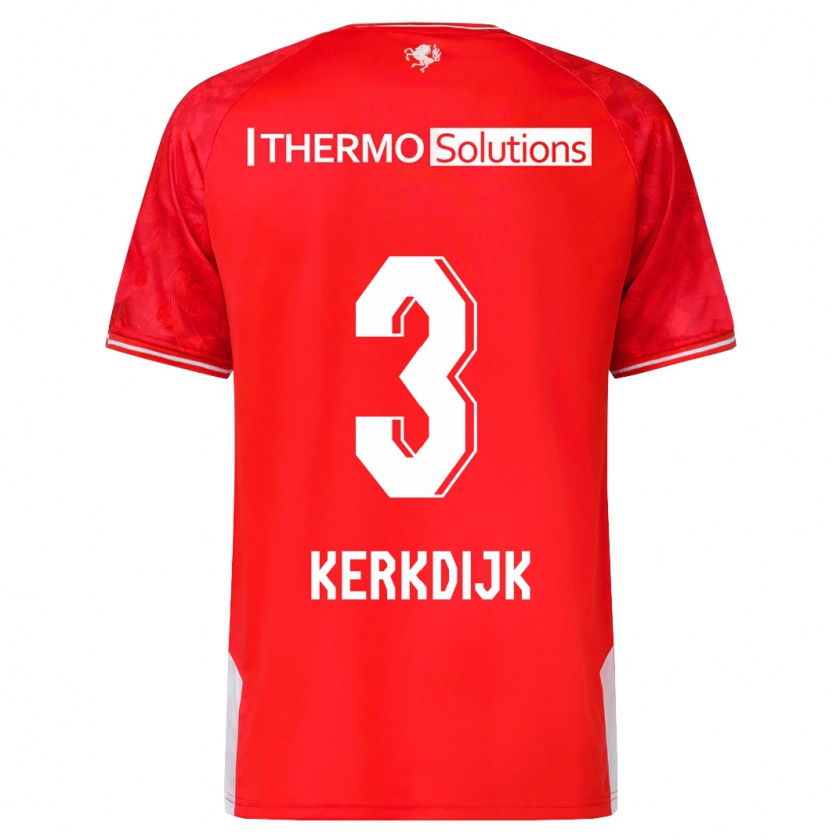 Kandiny Mujer Camiseta Danique Kerkdijk #3 Rojo 1ª Equipación 2023/24 La Camisa