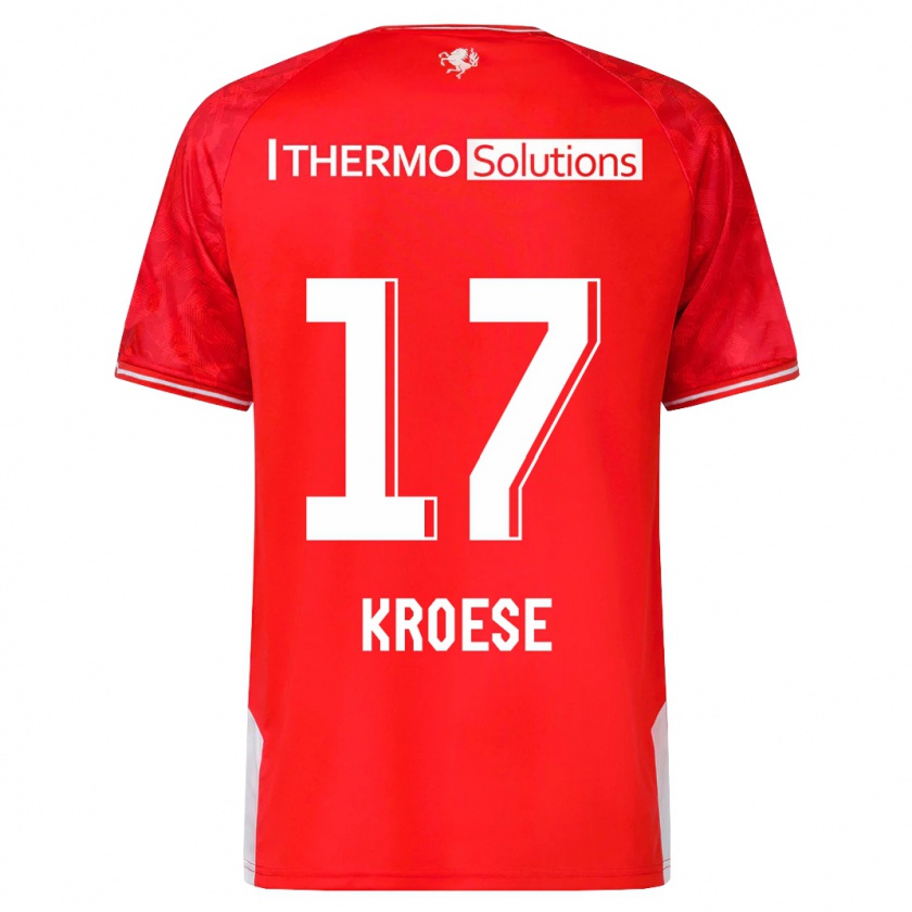 Kandiny Dames Fieke Kroese #17 Rood Thuisshirt Thuistenue 2023/24 T-Shirt België