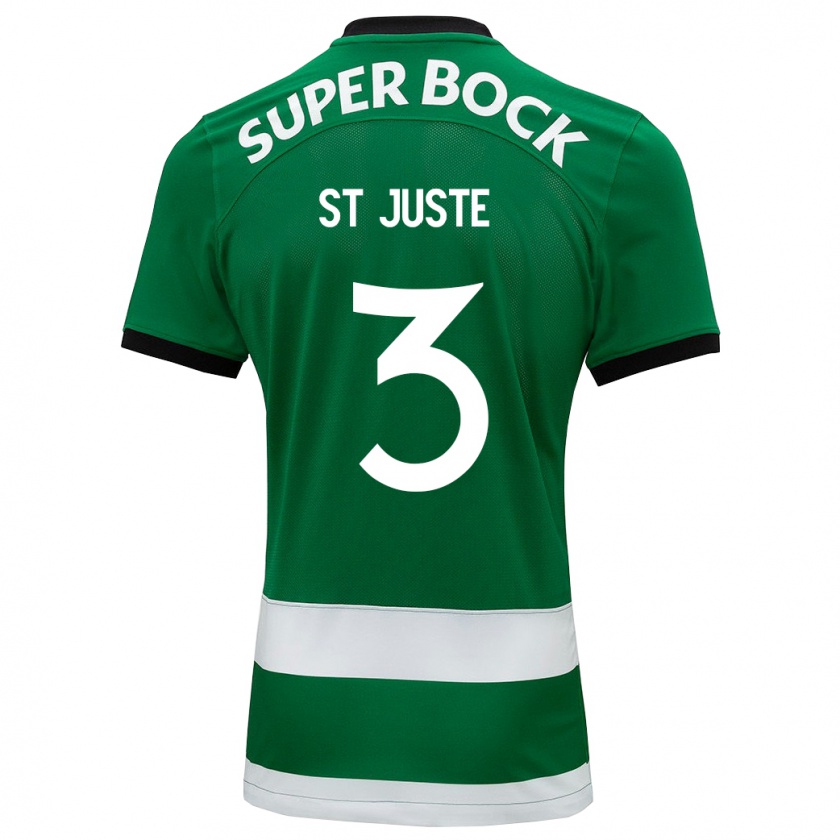 Kandiny Donna Maglia Jerry St. Juste #3 Verde Kit Gara Home 2023/24 Maglietta