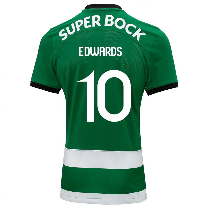 Kandiny Donna Maglia Marcus Edwards #10 Verde Kit Gara Home 2023/24 Maglietta