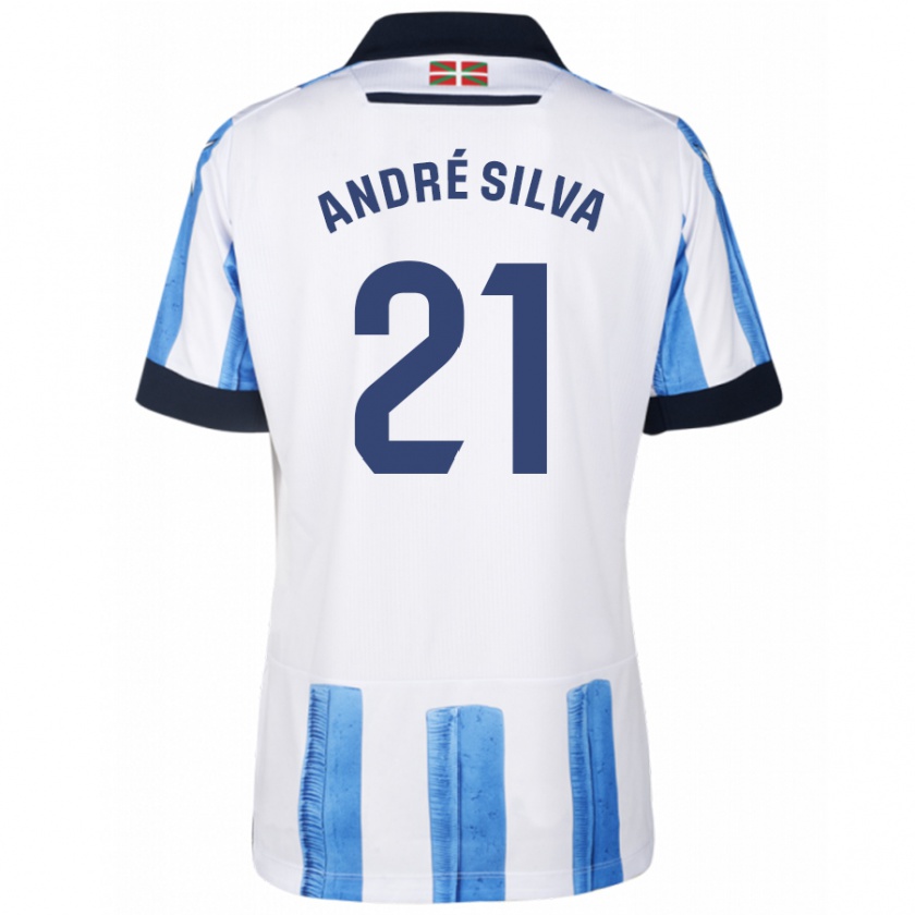 Kandiny Dames André Silva #21 Blauw Wit Thuisshirt Thuistenue 2023/24 T-Shirt België