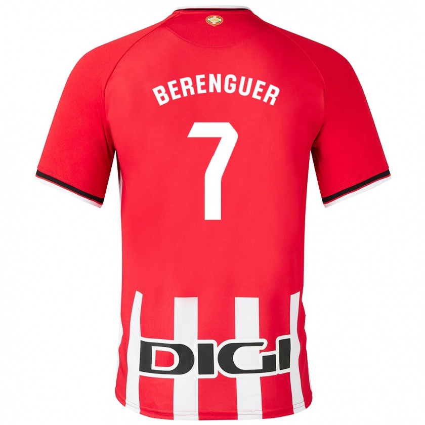 Kandiny Dames Álex Berenguer #7 Rood Thuisshirt Thuistenue 2023/24 T-Shirt België