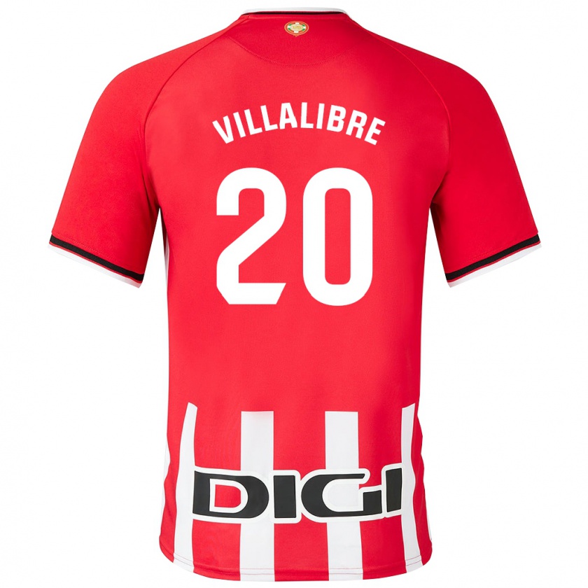 Kandiny Dames Asier Villalibre #20 Rood Thuisshirt Thuistenue 2023/24 T-Shirt België