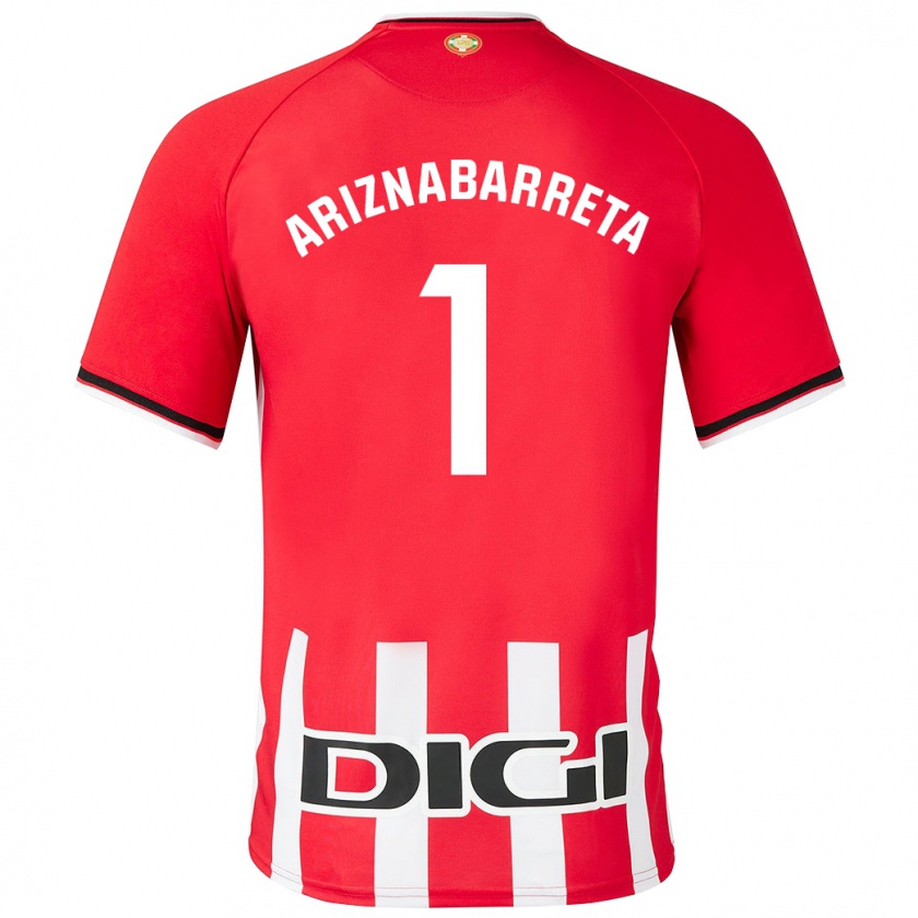 Kandiny Donna Maglia Oier Ariznabarreta #1 Rosso Kit Gara Home 2023/24 Maglietta