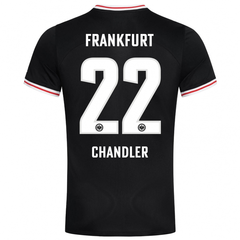 Kandiny Damen Timothy Chandler #22 Schwarz Auswärtstrikot Trikot 2023/24 T-Shirt Österreich