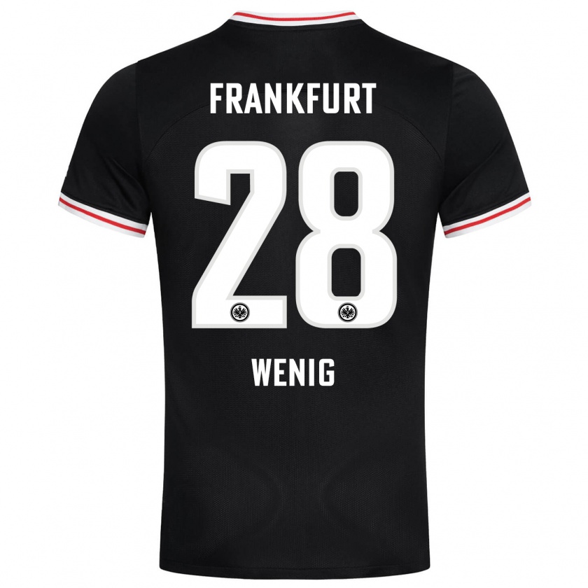 Kandiny Donna Maglia Marcel Wenig #28 Nero Kit Gara Away 2023/24 Maglietta