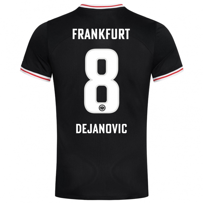 Kandiny Dames Daniel Dejanovic #8 Zwart Uitshirt Uittenue 2023/24 T-Shirt België