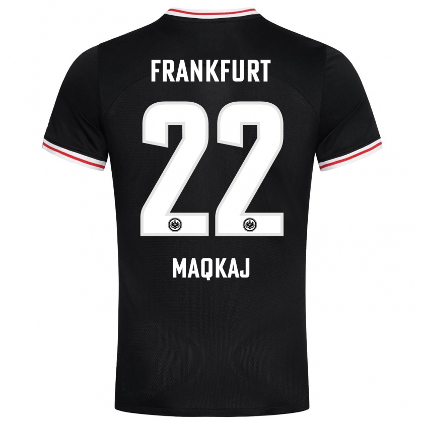 Kandiny Donna Maglia Dritan Maqkaj #22 Nero Kit Gara Away 2023/24 Maglietta