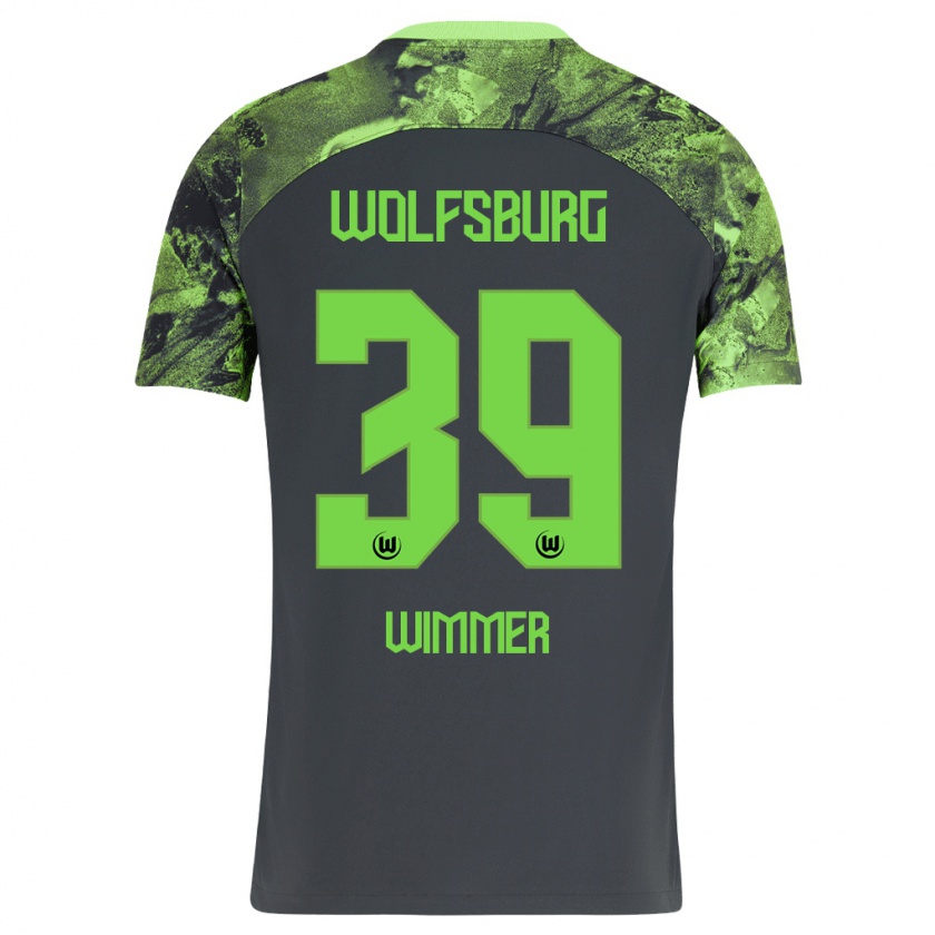 Kandiny Donna Maglia Patrick Wimmer #39 Grigio Scuro Kit Gara Away 2023/24 Maglietta