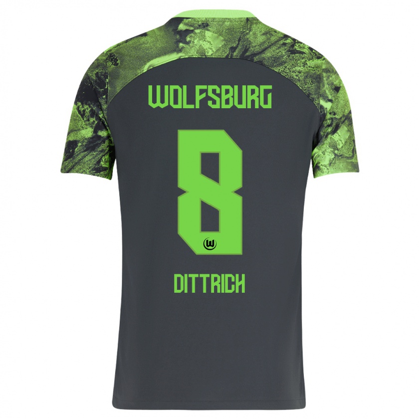 Kandiny Damen Elia Dittrich #8 Dunkelgrau Auswärtstrikot Trikot 2023/24 T-Shirt Österreich