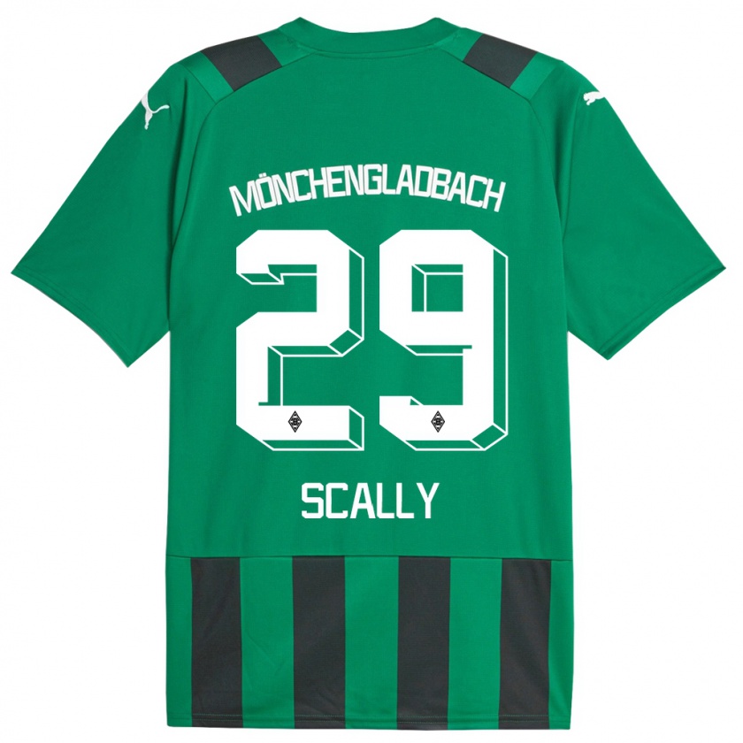 Kandiny Donna Maglia Joe Scally #29 Nero Verde Kit Gara Away 2023/24 Maglietta