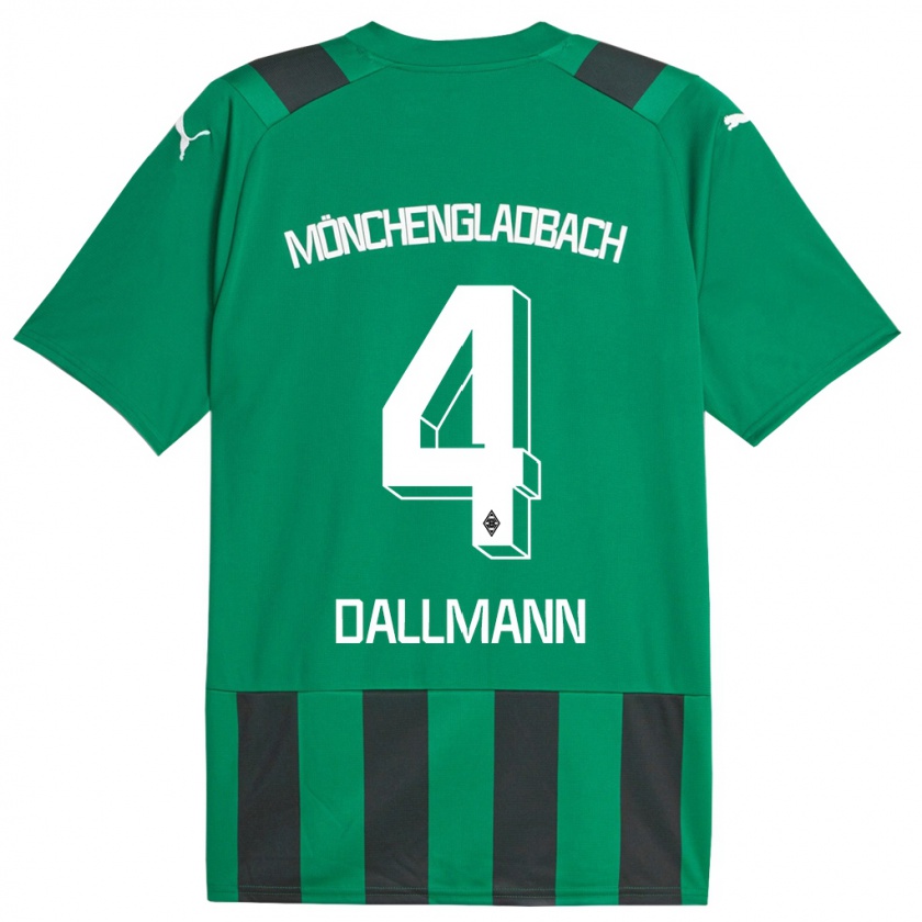 Kandiny Donna Maglia Jule Dallmann #4 Nero Verde Kit Gara Away 2023/24 Maglietta