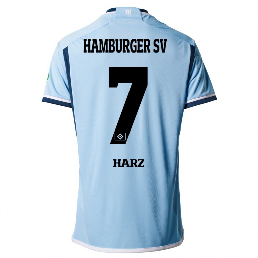 Kandiny Donna Maglia Theo Harz #7 Blu Kit Gara Away 2023/24 Maglietta