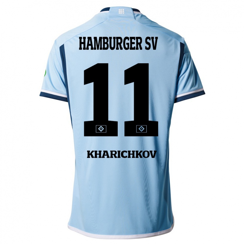 Kandiny Damen Valentyn Kharichkov #11 Blau Auswärtstrikot Trikot 2023/24 T-Shirt Österreich