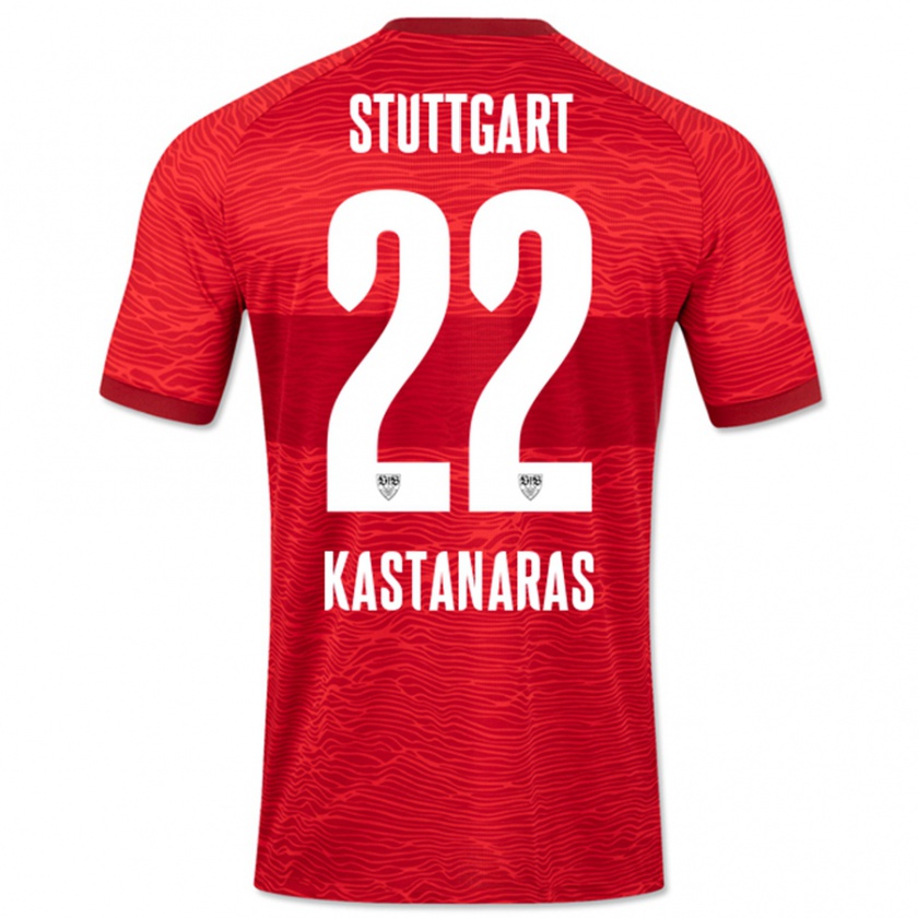 Kandiny Donna Maglia Thomas Kastanaras #22 Rosso Kit Gara Away 2023/24 Maglietta