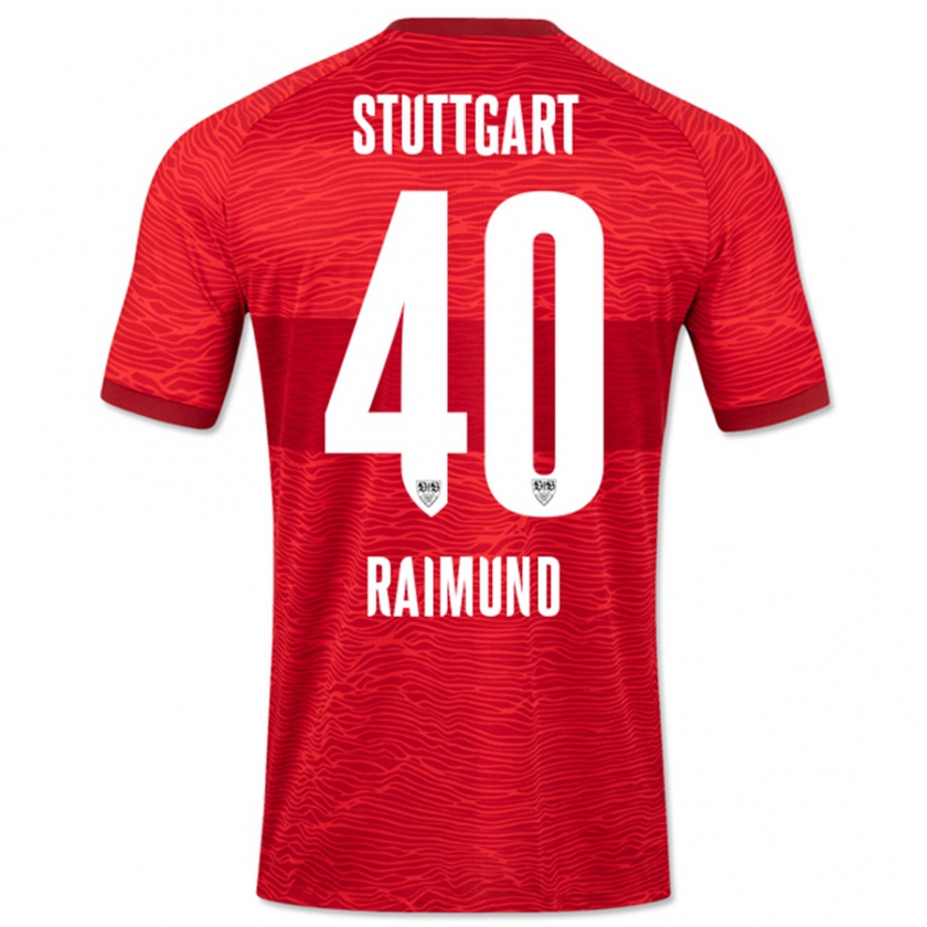 Kandiny Donna Maglia Luca Raimund #40 Rosso Kit Gara Away 2023/24 Maglietta