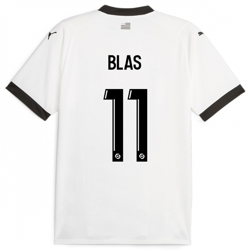 Kandiny Dames Ludovic Blas #11 Wit Uitshirt Uittenue 2023/24 T-Shirt België