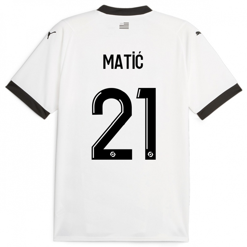 Kandiny Donna Maglia Nemanja Matic #21 Bianco Kit Gara Away 2023/24 Maglietta