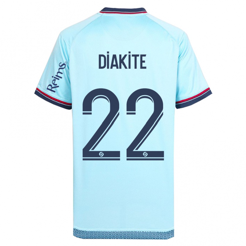 Kandiny Donna Maglia Oumar Diakité #22 Cielo Blu Kit Gara Away 2023/24 Maglietta