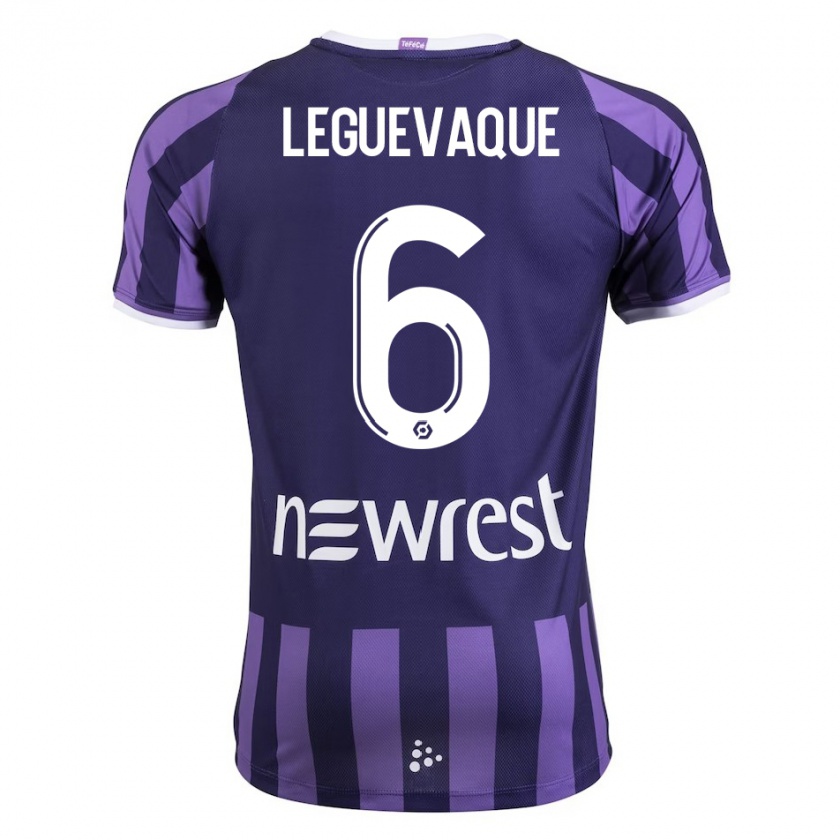 Kandiny Donna Maglia Laurie Leguevaque #6 Porpora Kit Gara Away 2023/24 Maglietta