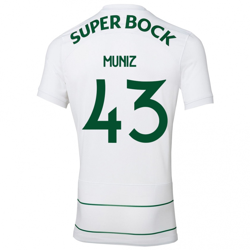 Kandiny Mujer Camiseta João Muniz #43 Blanco 2ª Equipación 2023/24 La Camisa