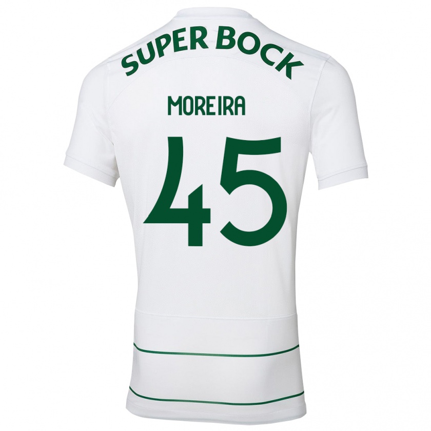 Kandiny Mujer Camiseta David Moreira #45 Blanco 2ª Equipación 2023/24 La Camisa