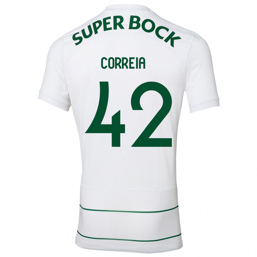 Kandiny Mujer Camiseta Leonete Maísa Nozerand Correia #42 Blanco 2ª Equipación 2023/24 La Camisa