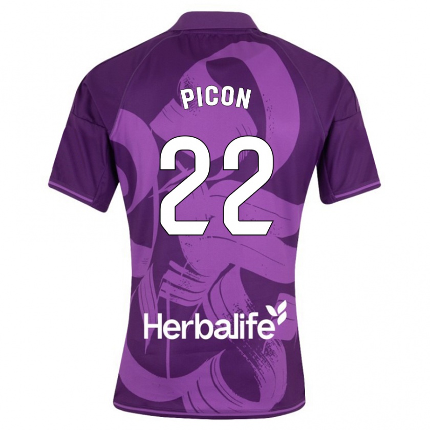 Kandiny Dames Pablo Picón #22 Viooltje Uitshirt Uittenue 2023/24 T-Shirt België