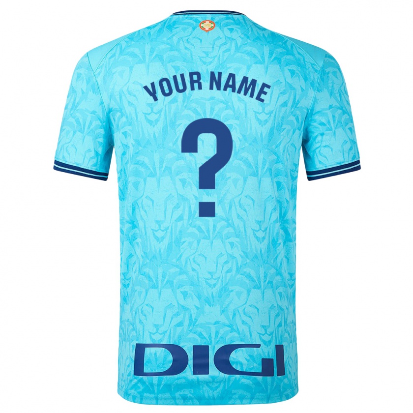 Kandiny Donna Maglia Il Tuo Nome #0 Cielo Blu Kit Gara Away 2023/24 Maglietta