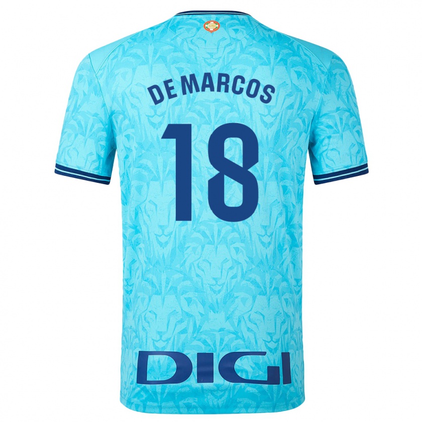 Kandiny Donna Maglia Óscar De Marcos #18 Cielo Blu Kit Gara Away 2023/24 Maglietta