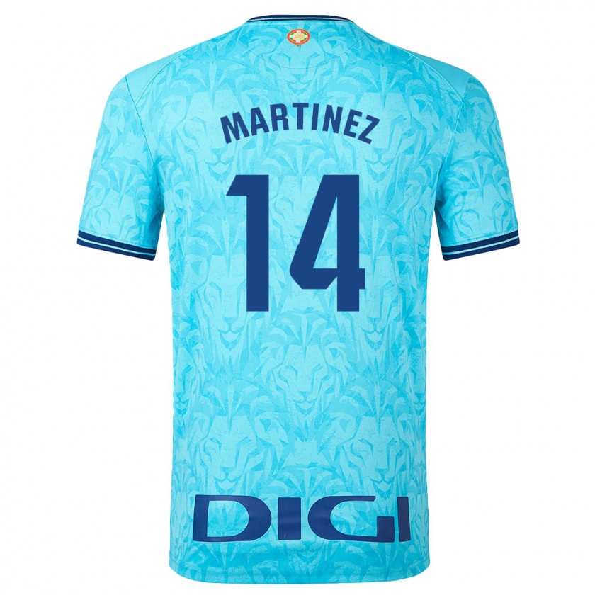 Kandiny Dames Pablo Martínez #14 Hemelsblauw Uitshirt Uittenue 2023/24 T-Shirt België