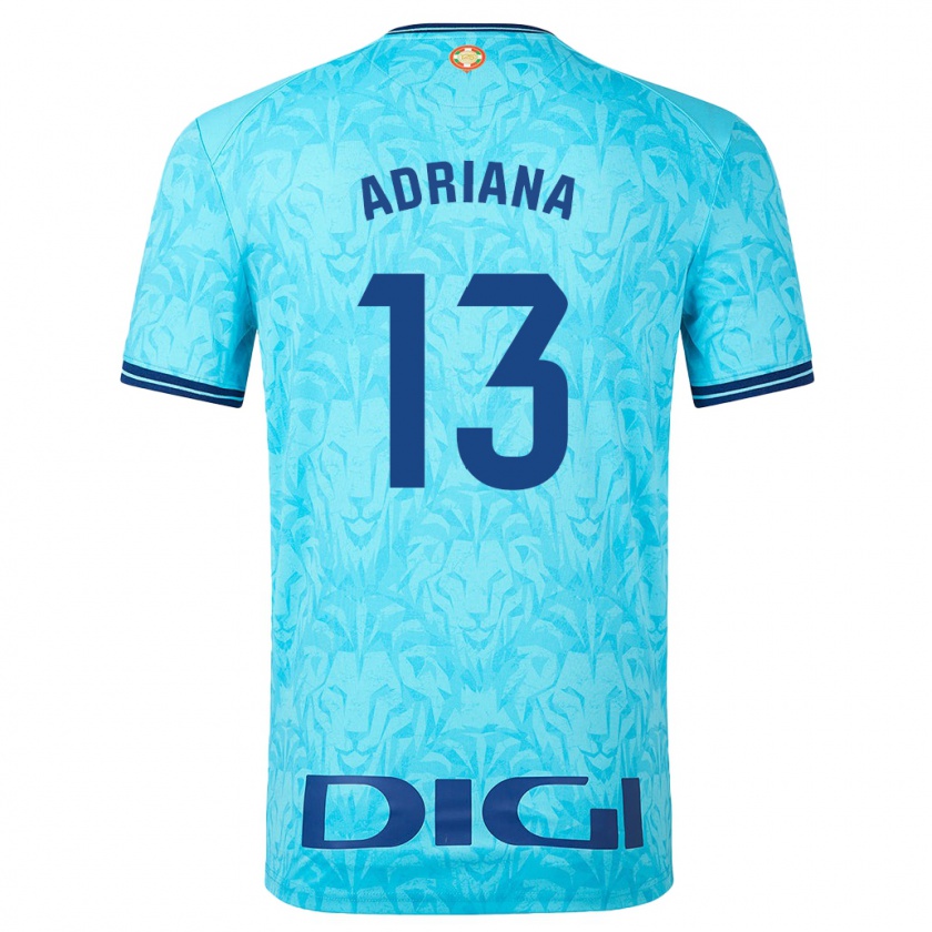 Kandiny Donna Maglia Adriana Nanclares Romero #13 Cielo Blu Kit Gara Away 2023/24 Maglietta