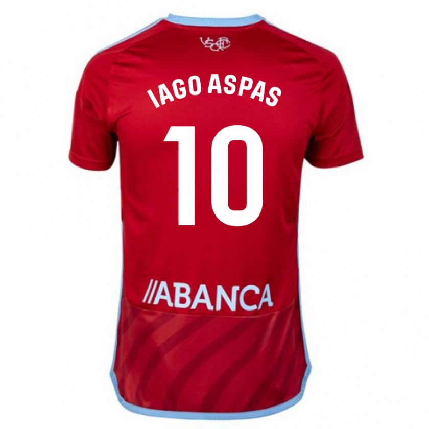 Kandiny Damen Iago Aspas #10 Rot Auswärtstrikot Trikot 2023/24 T-Shirt Österreich