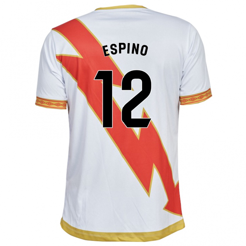 Kandiny Niño Camiseta Alfonso Espino #12 Blanco 1ª Equipación 2023/24 La Camisa