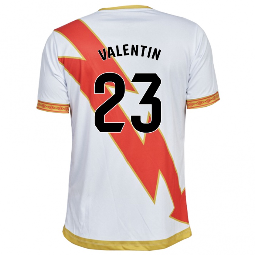 Kandiny Niño Camiseta Óscar Valentín #23 Blanco 1ª Equipación 2023/24 La Camisa