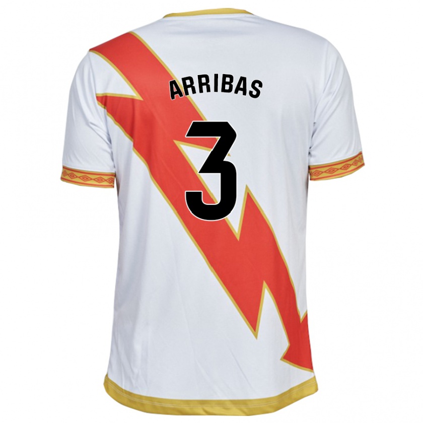 Kandiny Niño Camiseta Sergio Arribas #3 Blanco 1ª Equipación 2023/24 La Camisa