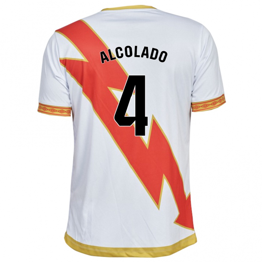 Kandiny Niño Camiseta Jaime Alcolado #4 Blanco 1ª Equipación 2023/24 La Camisa